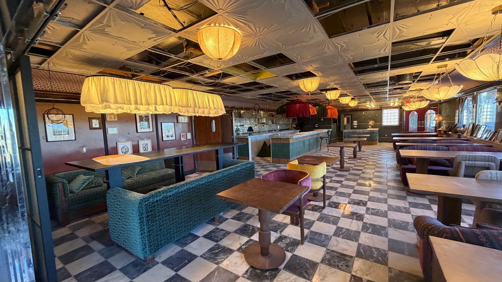 Restaurant fit-out — dining area completed